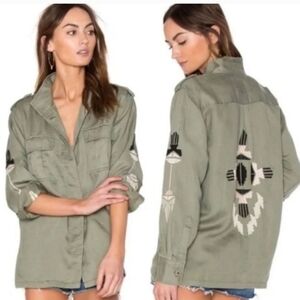 Rails Elliot Sage Aztec Button Front Shirt Jacket Size XS